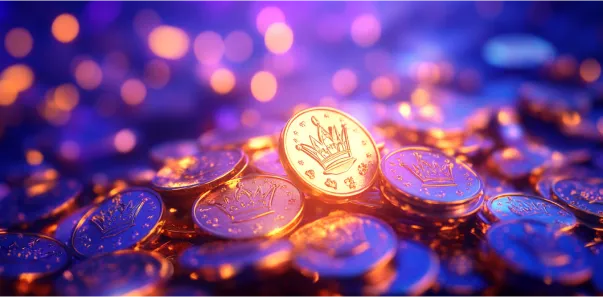 Pièces brillantes de casino